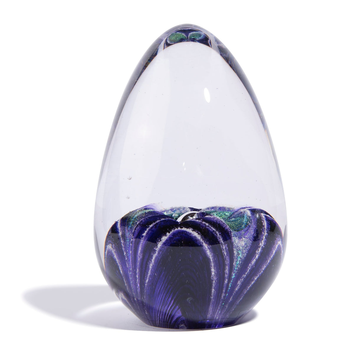 Cremation Glass Art Paperweight Egg with Ashes Royal Reminiss Memorials