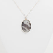 Oval Resin Pendant Memorial Necklace | Cremation Jewelry | Carrera-jewelry