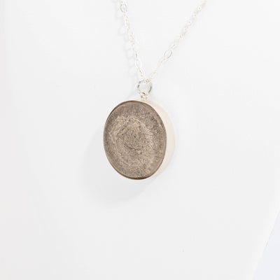 Round Resin Pendant Memorial Necklace | Cremation Jewelry | Coastal-jewelry