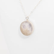 Round Resin Pendant Memorial Necklace | Cremation Jewelry | Lunar-jewelry