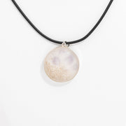 Round Resin Pendant Memorial Necklace | Cremation Jewelry | Lunar-jewelry